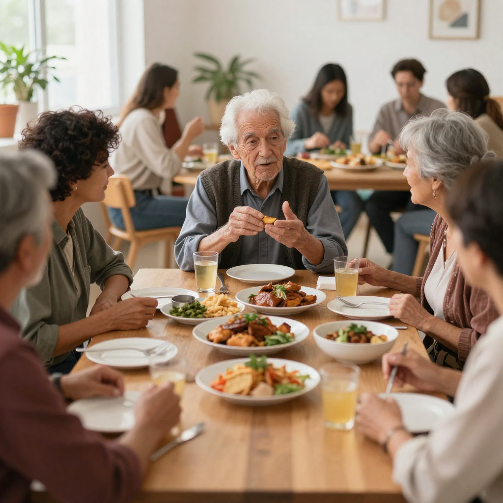 Large diverse group in virtual meeting grid showing global reach and connection